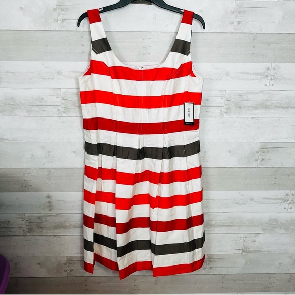 Nine West Multicolored Striped Aline Dress New - Picture 1 of 5